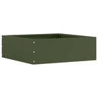 vidaXL Raseneinfassung Olive Grün 40 x 40 x 13 cm Stahl