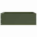 vidaXL Raseneinfassung 6 pcs Olive Grün 40 x 40 x 13 cm Stahl