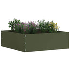 vidaXL Raseneinfassung 6 pcs Olive Grün 40 x 40 x 13 cm Stahl
