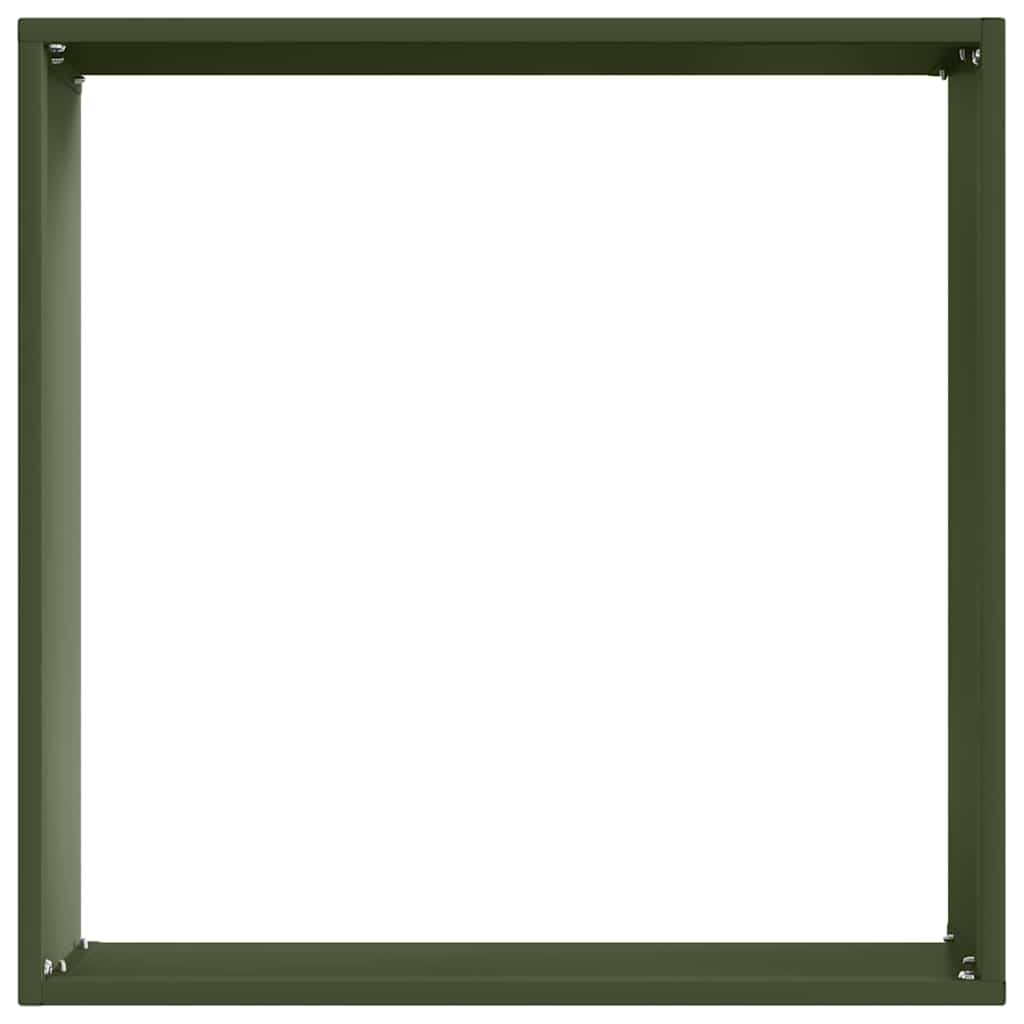 vidaXL Raseneinfassung 6 pcs Olive Grün 40 x 40 x 13 cm Stahl