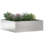 vidaXL Raseneinfassung Silber 40 x 40 x 13 cm Edelstahl