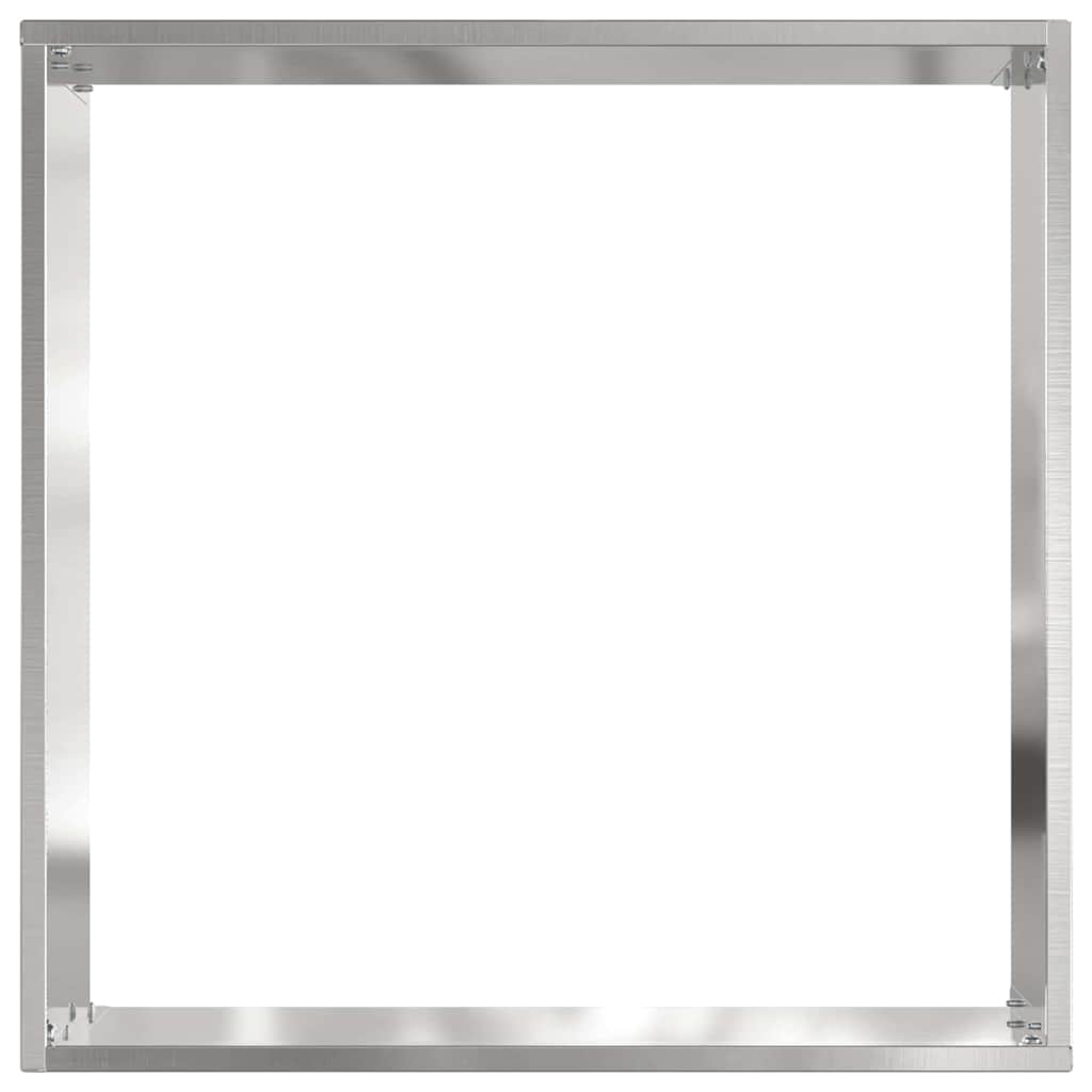 vidaXL Raseneinfassung 6 pcs Silber 40 x 40 x 13 cm Edelstahl