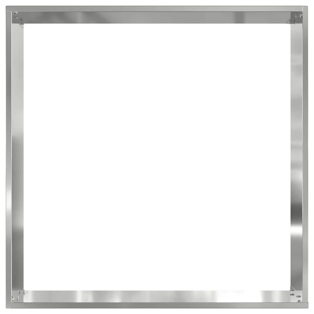 vidaXL Raseneinfassung Silber 40 x 40 x 13 cm Verzinkter Stahl