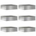 vidaXL Raseneinfassung 6 pcs Silber 40 x 40 x 13 cm Verzinkter Stahl