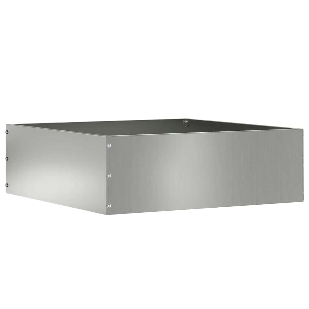 vidaXL Raseneinfassung 6 pcs Silber 40 x 40 x 13 cm Verzinkter Stahl