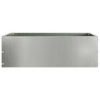 vidaXL Raseneinfassung 6 pcs Silber 40 x 40 x 13 cm Verzinkter Stahl