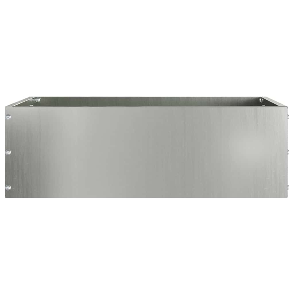 vidaXL Raseneinfassung 6 pcs Silber 40 x 40 x 13 cm Verzinkter Stahl
