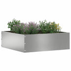 vidaXL Raseneinfassung 6 pcs Silber 40 x 40 x 13 cm Verzinkter Stahl