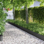 vidaXL Rasenkanten 10 pcs Schwarz 103 x 0,05 x 22 cm Stahl