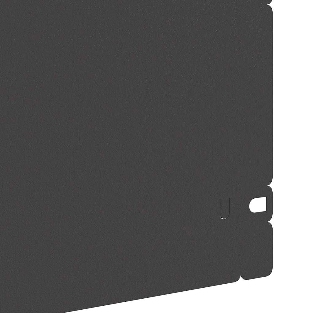 vidaXL Rasenkanten 20 pcs Schwarz 103 x 0,05 x 22 cm Stahl