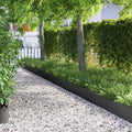 vidaXL Rasenkanten 30 pcs Schwarz 103 x 0,05 x 22 cm Stahl
