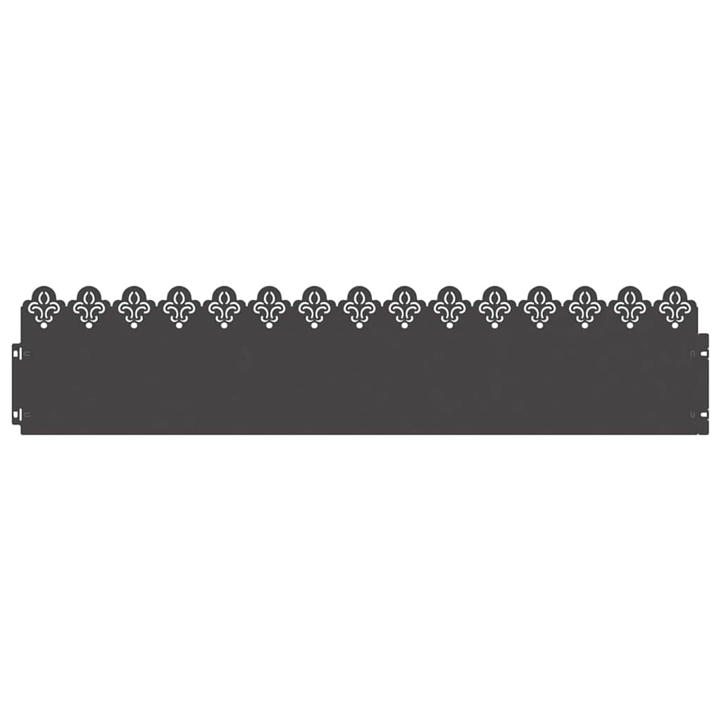 vidaXL Rasenkanten 30 pcs Schwarz 103 x 0,05 x 22 cm Stahl