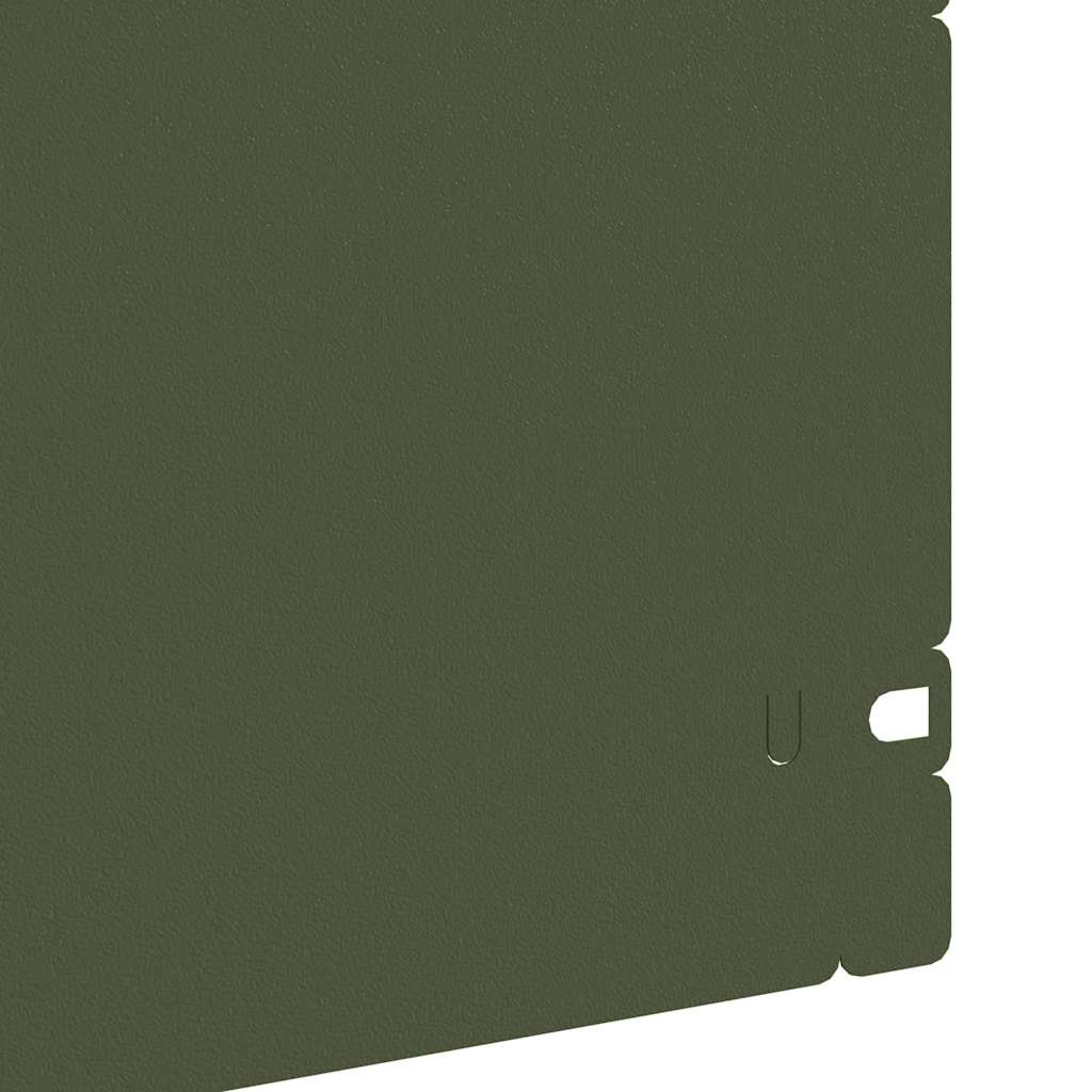 vidaXL Rasenkanten 30 pcs Olive Grün 103 x 0,05 x 22 cm Stahl