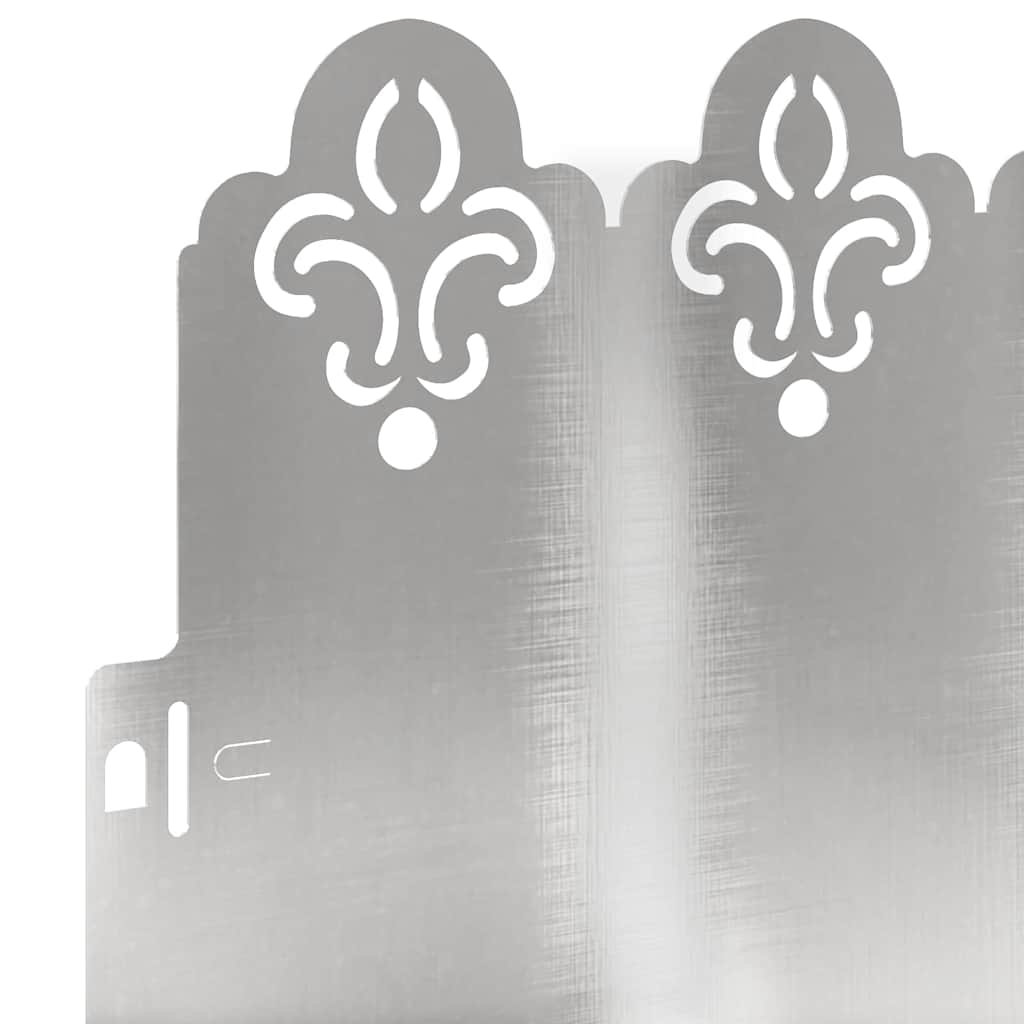 vidaXL Rasenkanten 10 pcs Silber 103 x 0,05 x 22 cm Edelstahl