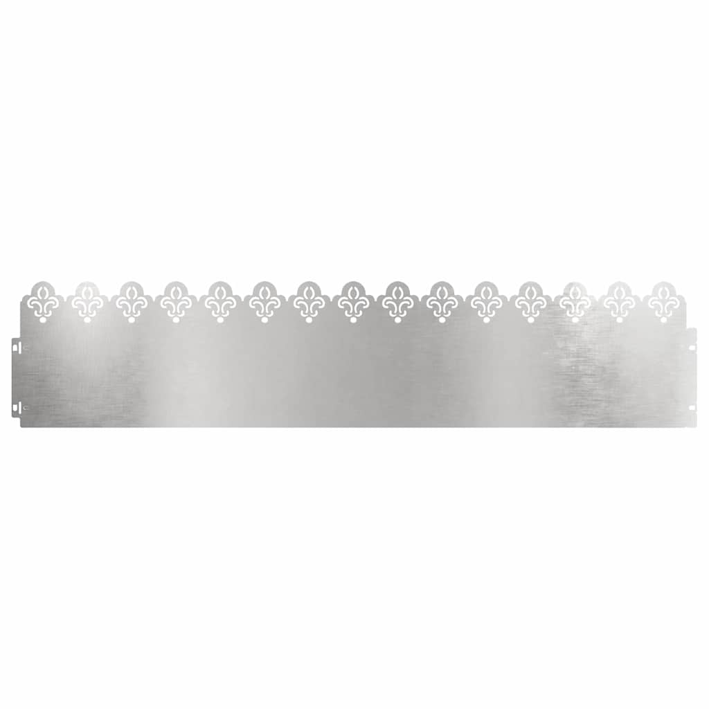 vidaXL Rasenkanten 10 pcs Silber 103 x 0,05 x 22 cm Edelstahl