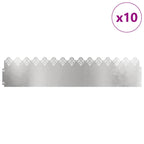 vidaXL Rasenkanten 10 pcs Silber 103 x 0,05 x 22 cm Edelstahl