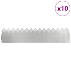 vidaXL Rasenkanten 10 pcs Silber 103 x 0,05 x 22 cm Verzinkter Stahl