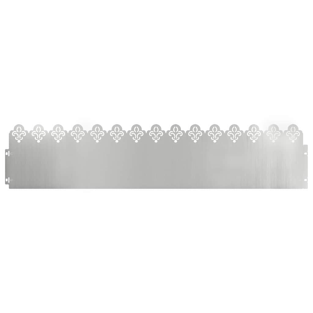 vidaXL Rasenkanten 30 pcs Silber 103 x 0,05 x 22 cm Verzinkter Stahl
