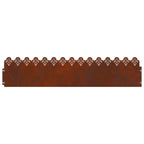 vidaXL Rasenkanten 10 pcs Rostig 103 x 0,05 x 22 cm Wetterfeststahl