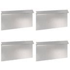 vidaXL Schneckenzaun 4 pcs Silber 50 x 3,5 x 25 cm Edelstahl