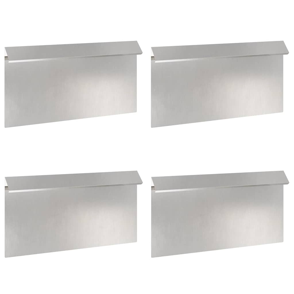 vidaXL Schneckenzaun 4 pcs Silber 50 x 3,5 x 25 cm Edelstahl