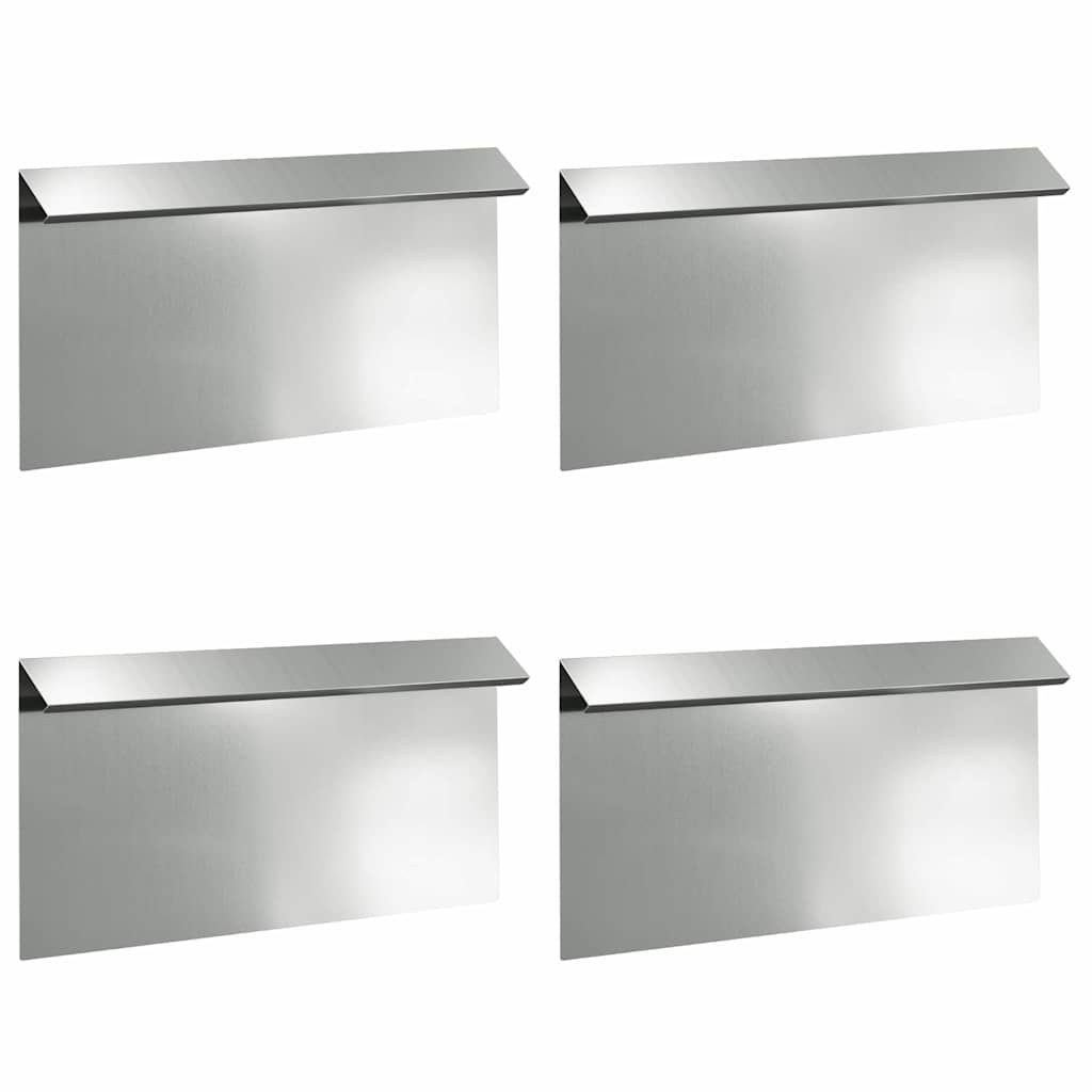 vidaXL Schneckenzaun 4 pcs Silber 50 x 3,5 x 25 cm Verzinkter Stahl