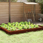 vidaXL Schneckenzaun 4 pcs Rostig 50 x 3,5 x 25 cm Wetterfeststahl