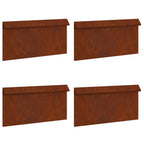 vidaXL Schneckenzaun 4 pcs Rostig 50 x 3,5 x 25 cm Wetterfeststahl
