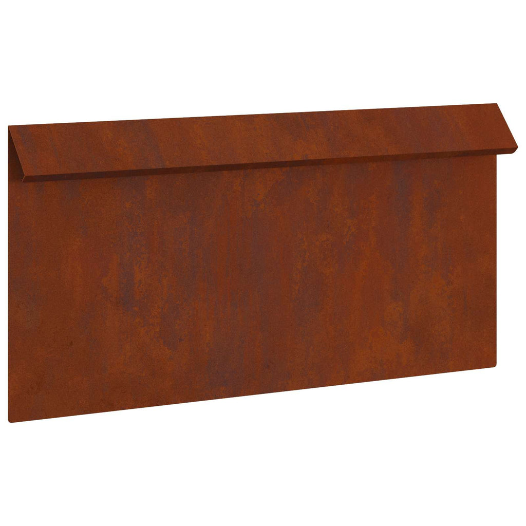 vidaXL Schneckenzaun 4 pcs Rostig 50 x 3,5 x 25 cm Wetterfeststahl