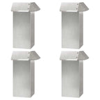 vidaXL Schneckenzauns 8 pcs Silber Edelstahl