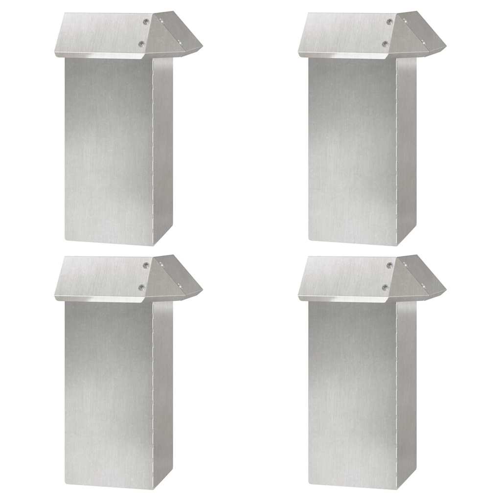 vidaXL Schneckenzauns 8 pcs Silber Edelstahl