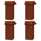 vidaXL Schneckenzauns 20 pcs Rostig Wetterfeststahl