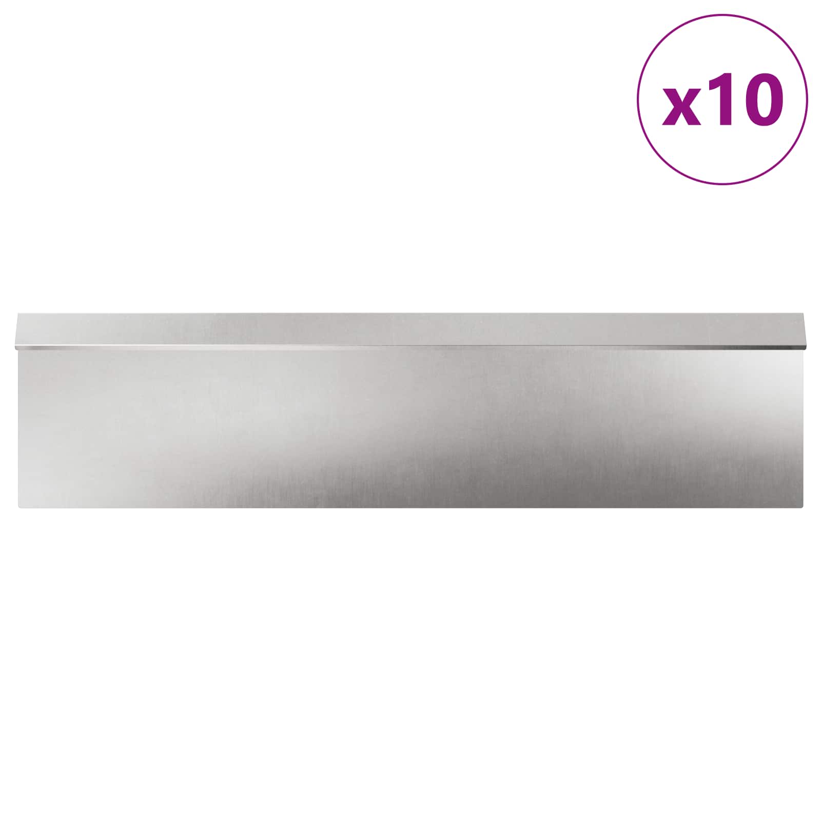 vidaXL Schneckenzauns 16 pcs Silber Edelstahl