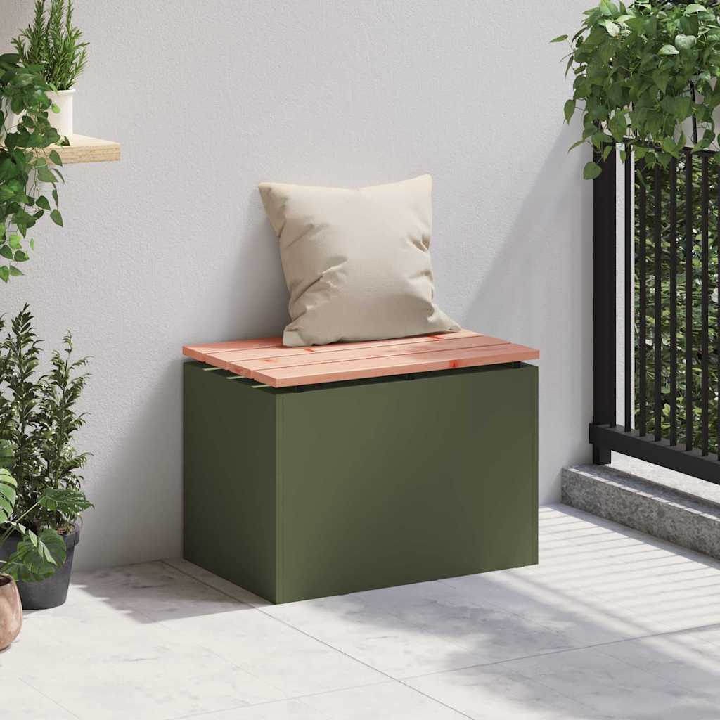 vidaXL Gartenbank Olive Grün 60 x 40 x 43 cm