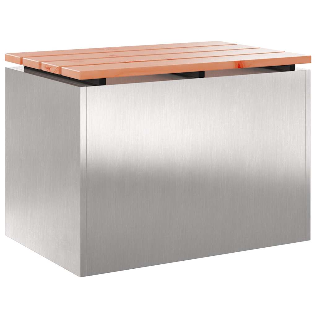 vidaXL Gartenbank Edelstahl 60 x 40 x 43 cm