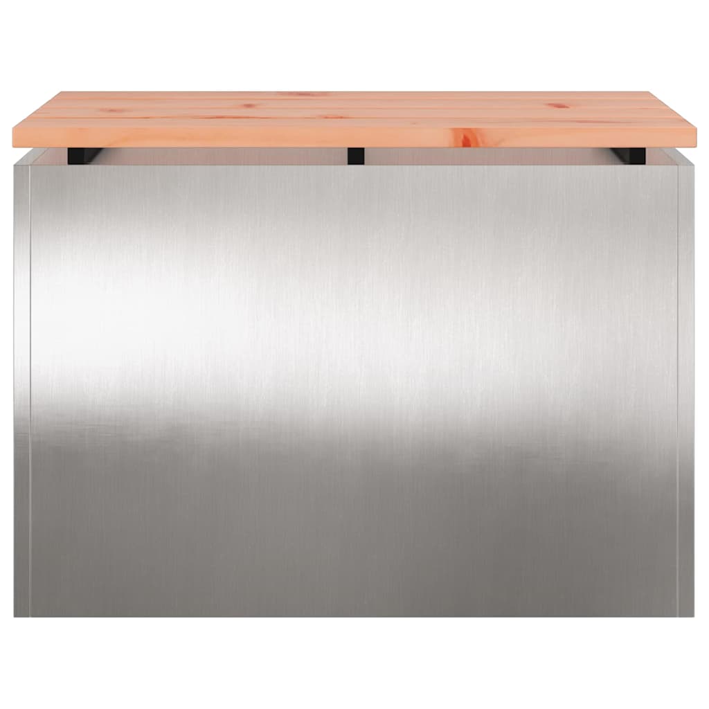 vidaXL Gartenbank Edelstahl 60 x 40 x 43 cm