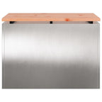 vidaXL Gartenbank Edelstahl 60 x 40 x 43 cm
