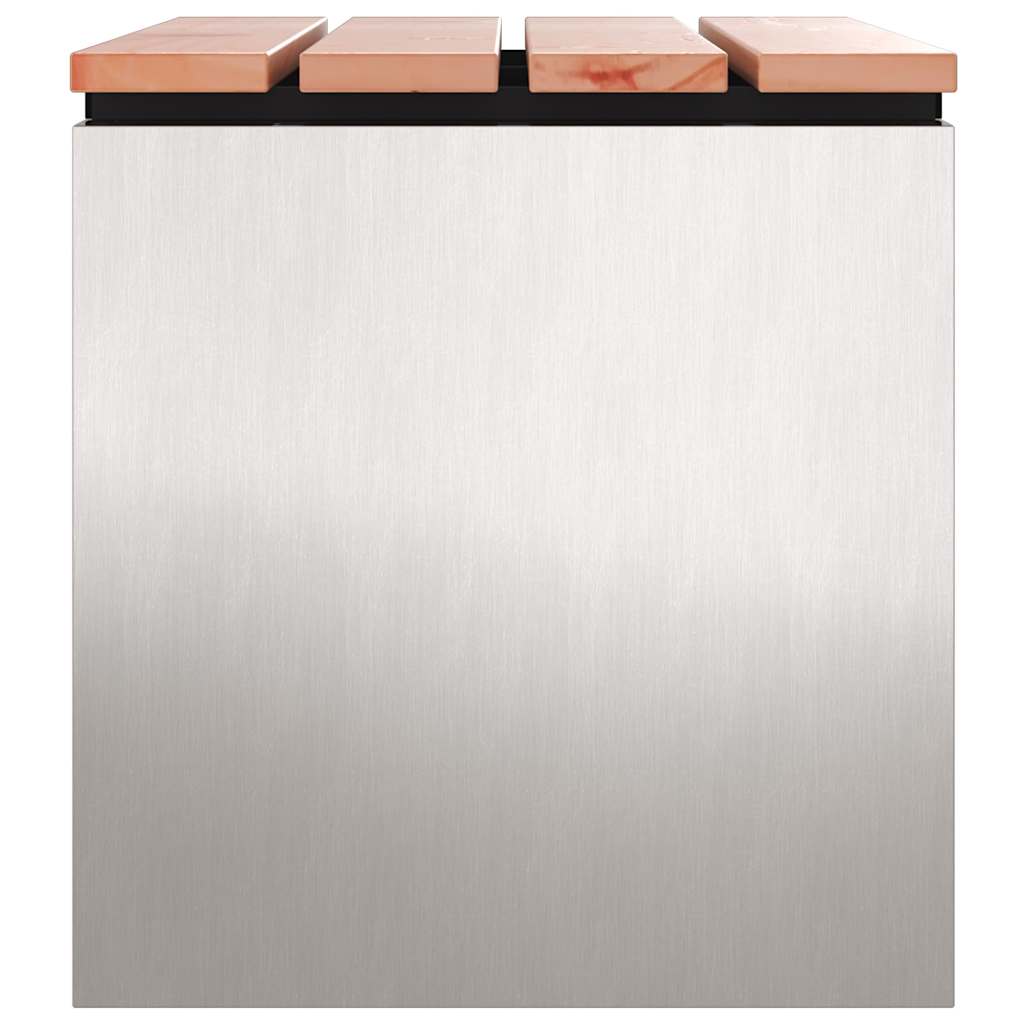 vidaXL Gartenbank Edelstahl 60 x 40 x 43 cm