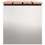 vidaXL Gartenbank Edelstahl 60 x 40 x 43 cm