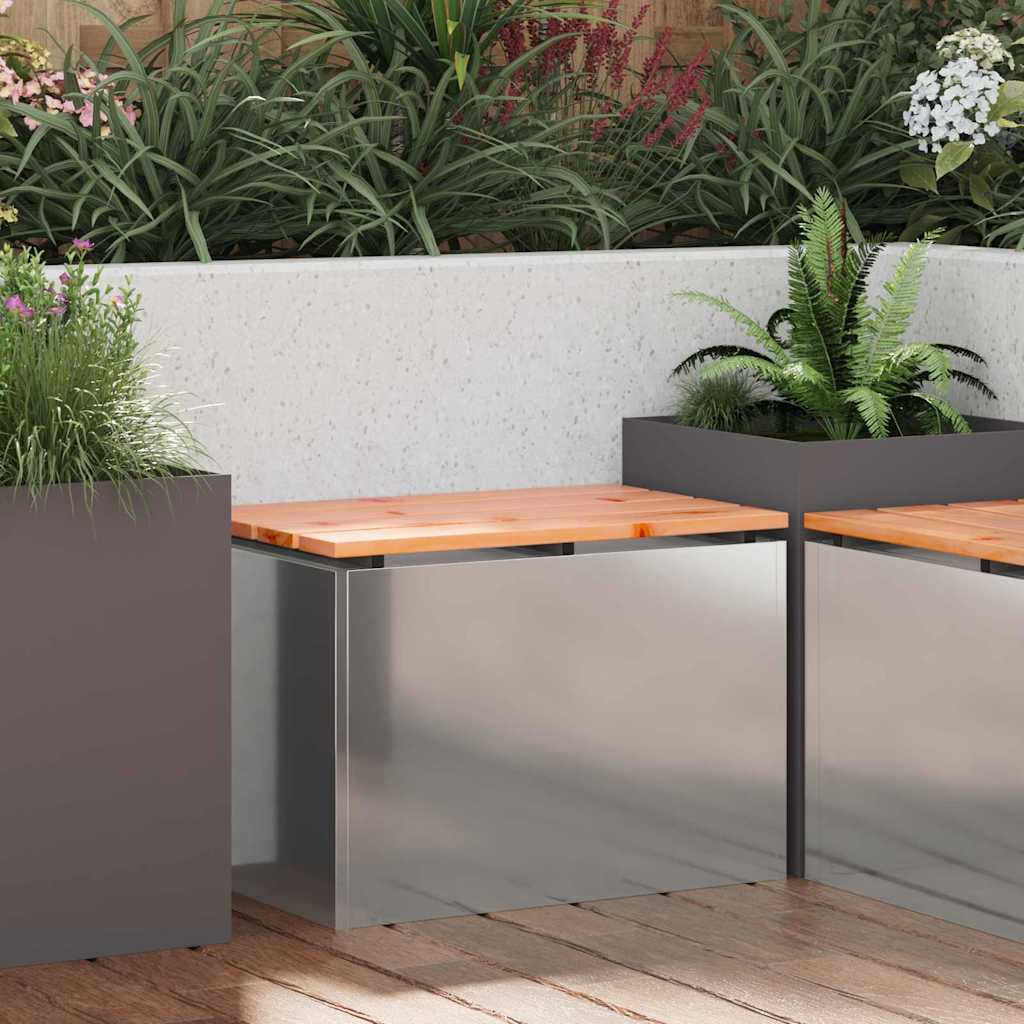 vidaXL Gartenbank Verzinkter Stahl 60 x 40 x 43 cm