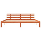 vidaXL Bettrahmen Wachsbraun 203,5 x 205,5 x 69,5 cm Massivholz Kiefer