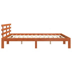 vidaXL Bettrahmen Wachsbraun 203,5 x 205,5 x 69,5 cm Massivholz Kiefer