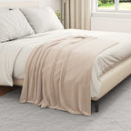 vidaXL Überwurfdecke Beige 130 x 150 cm Fleece
