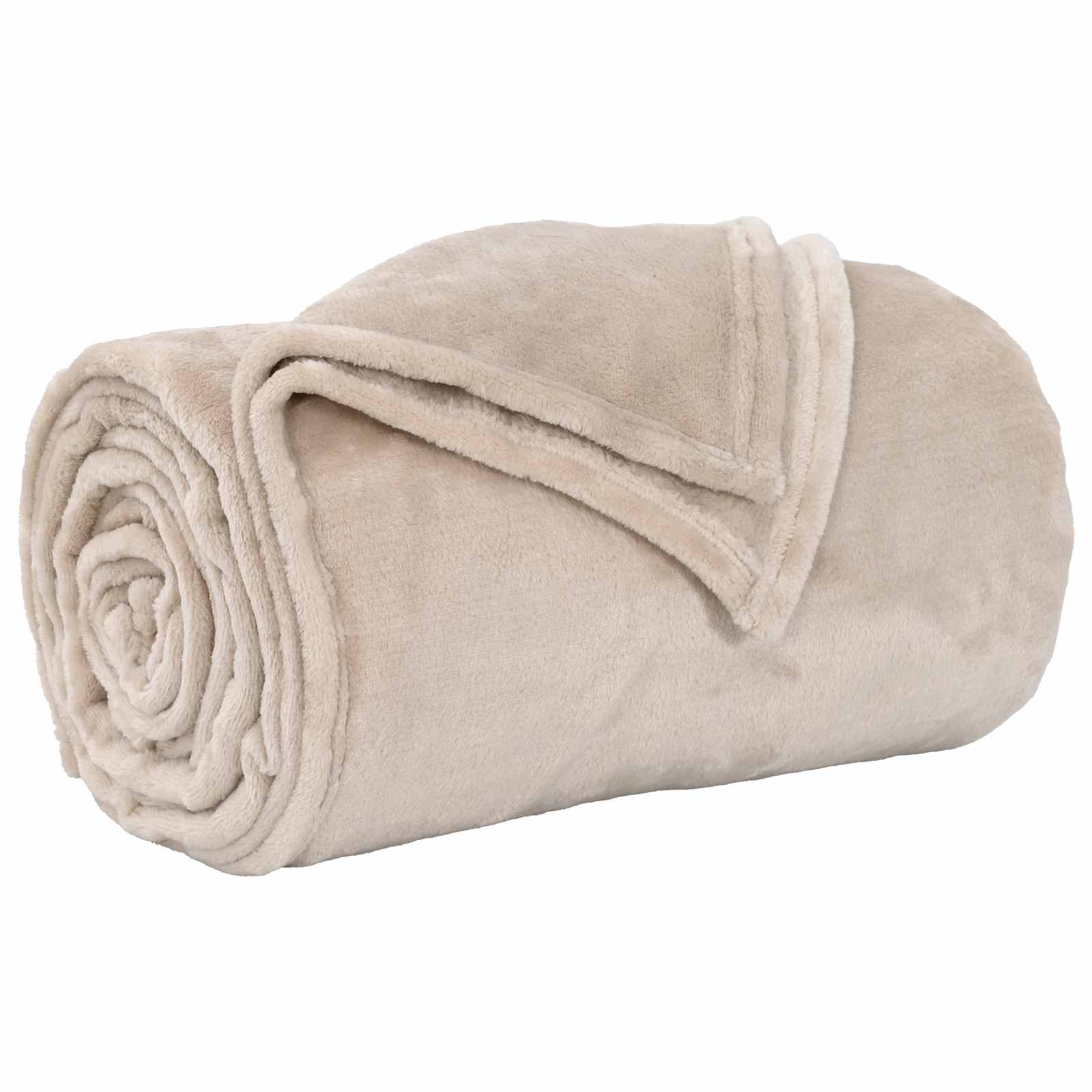 vidaXL Überwurfdecke Beige 130 x 150 cm Fleece