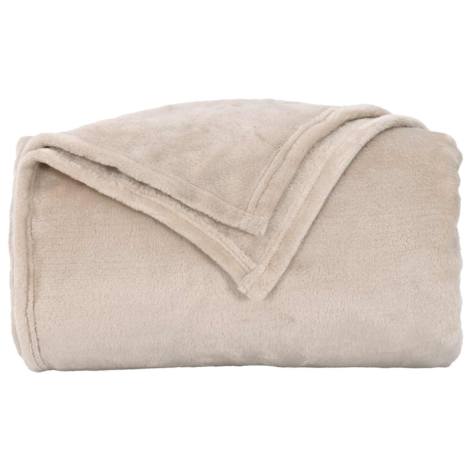 vidaXL Überwurfdecke Beige 130 x 150 cm Fleece