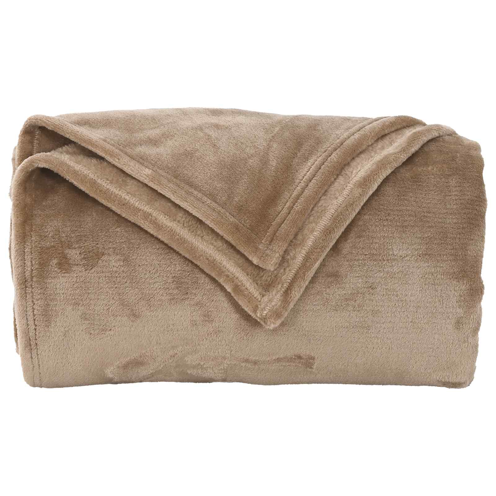vidaXL Überwurfdecke Kamel 130 x 150 cm Fleece