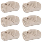 vidaXL Wohndecken 6 pcs Beige 130 x 150 cm Fleece