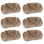 vidaXL Wohndecken 6 pcs Kamel 130 x 150 cm Fleece