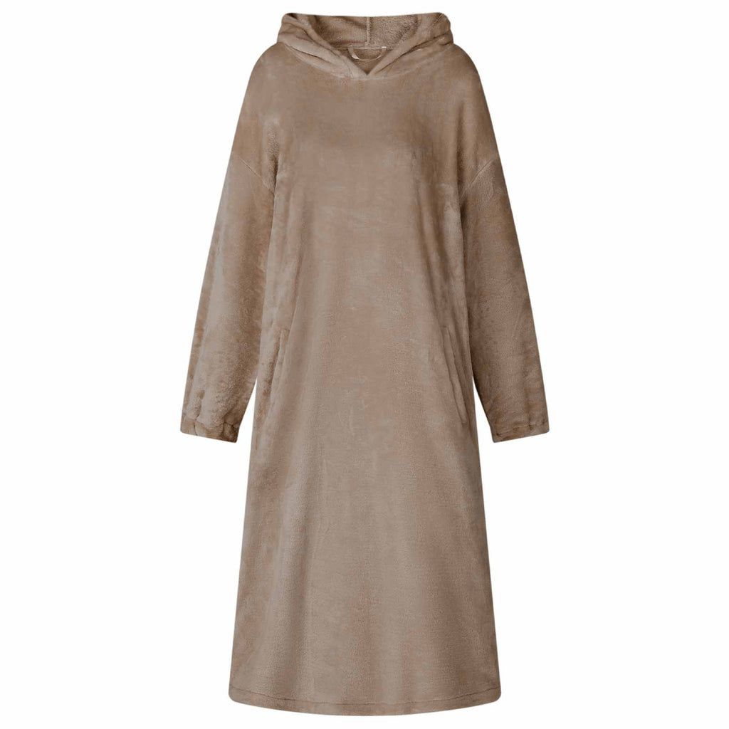 vidaXL Decken-Hoodie Kamel S Flanell