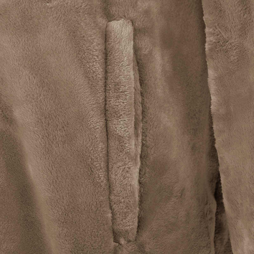 vidaXL Decken-Hoodie Kamel M Flanell